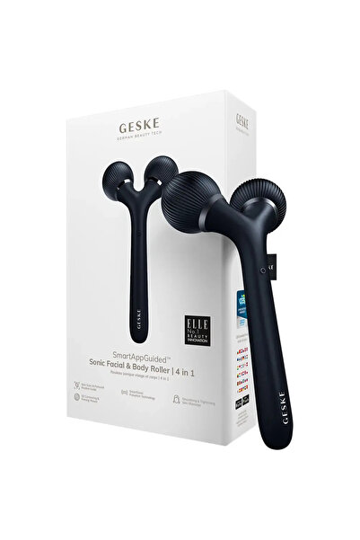 Geske Sonic Facial and Body Roller 4 in 1 Massager Black
