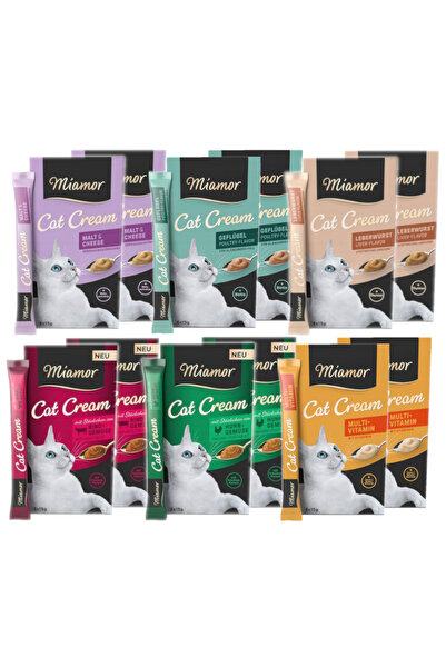 Miamor Creamy cat treat Cat Cream Paste MIX 6 Flavors 68x15g