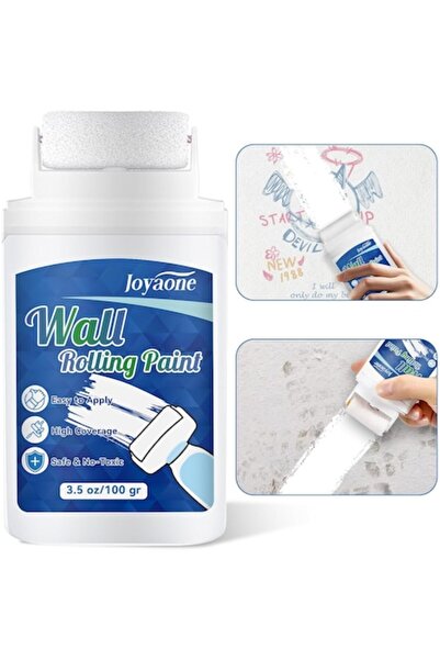 JOYAONE White Paint for Walls with Integrated Roller