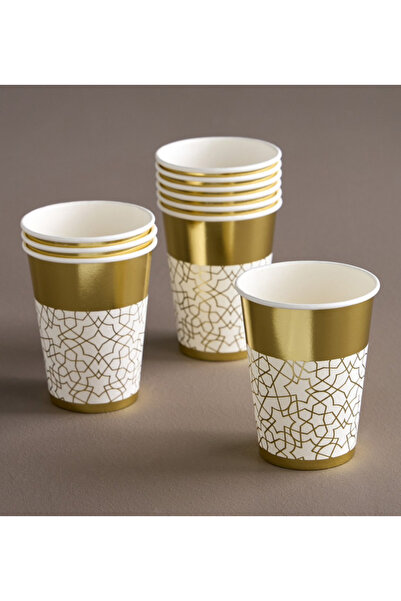 Generic Geo 10-Piece Disposable Cup Set - 360 ml