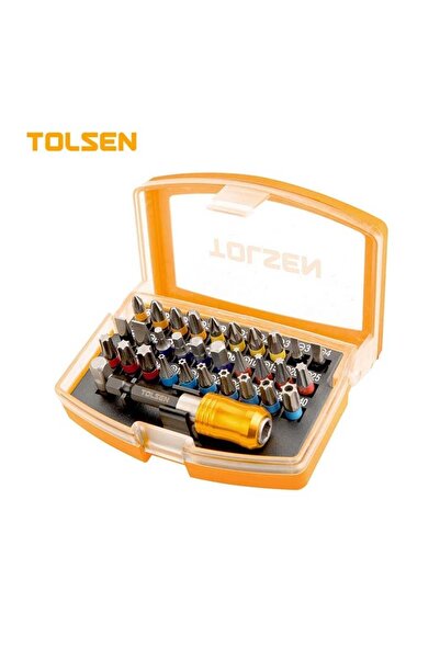 TOLSEN 32Pcs Screwdriver Bit Set Cr-V Magnetic Adapter & Holder