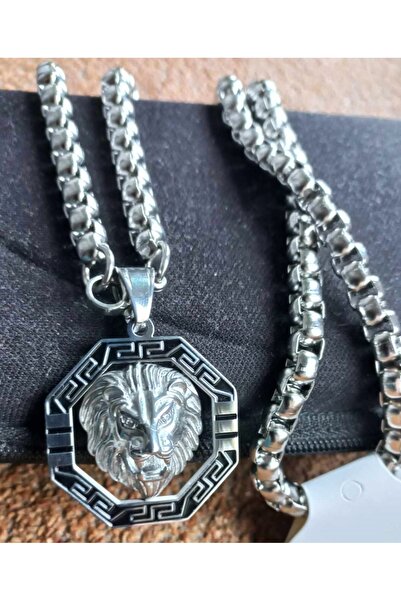 Mihasem Lant si Medalion INOX otel inoxidabil pentru barbati
