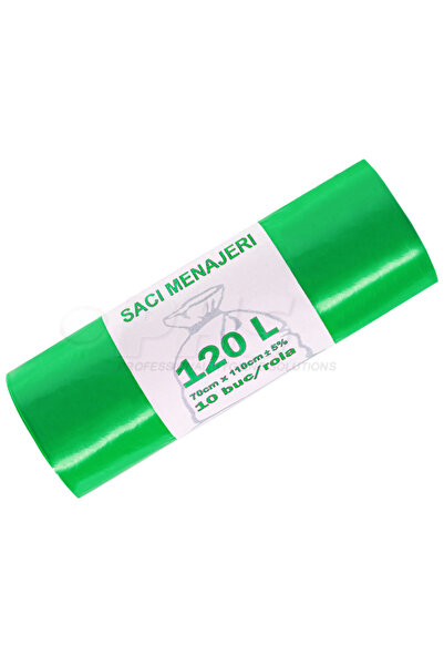 OEM Garbage bags, selective collection 120 liters L.D.P.E - green