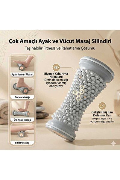 LOVYCO Ortopedik Ayak ve Baldır Masaj Silindiri - Topuk Dikeni ve Ağrı Gideri...