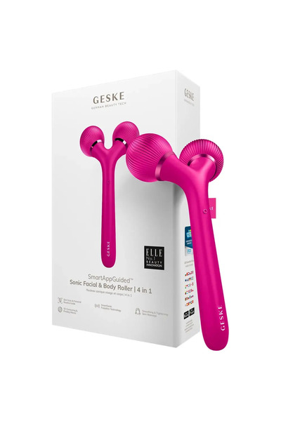 Geske Sonic Facial and Body Roller 4 in 1 Massager Magenta