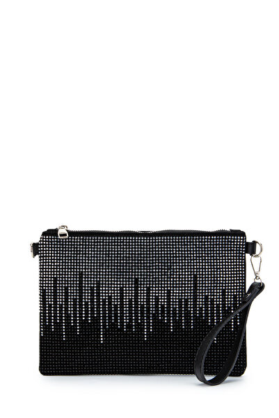 minebag Taş Detaylı Clutch Rexie Çizgili Kadın Abiye Çanta