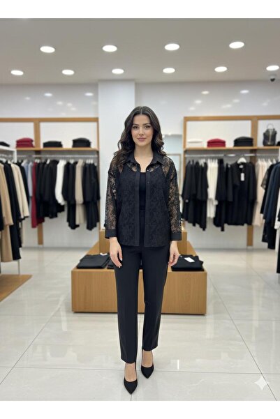 HİSSET Şık Dantel Gömlek