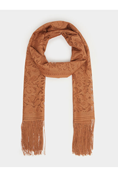 Styli Mesh Light Scarf with Tassel Trims