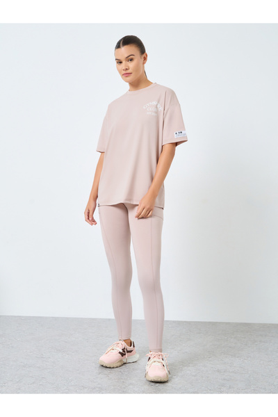 Styli Gymspire Edition - Label and Tab Dropped Shoulder Short Sleeve Top with...