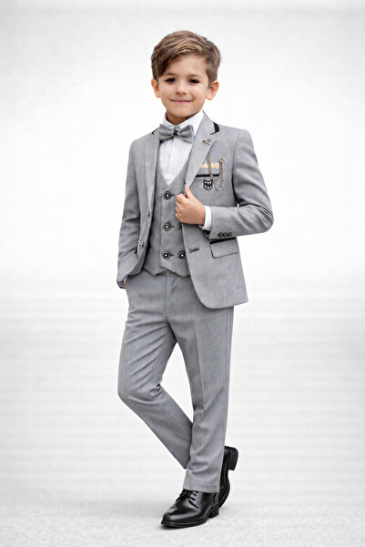 HAYTA Children's Suit Set with Vest and Shirt Martinez Light Gray