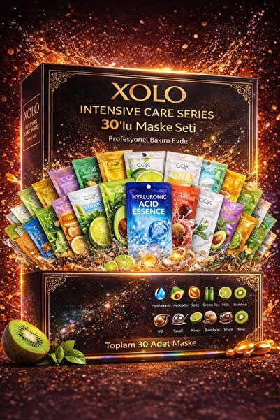 xolo 30’lu Kağıt Maske Seti Yoğun Bakım Serisi Profesyonel Cilt Bakım Paketi ...