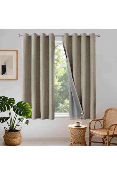 JOYDECO Thermal Blackout Curtains 106 x 158 cm, Set of 2