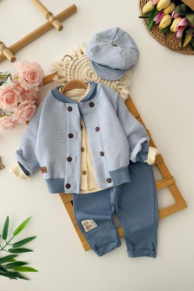 Minigimin Cicileri My Little One's Cicileri Wild One Baby Boy 3-Piece Cotton ...