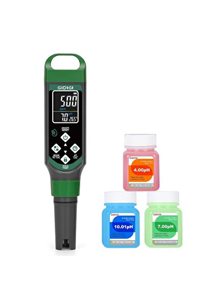GIDIGI 6-в-1 цифров pH метър за качество на водата - pH метър, TDS метър, EC ...