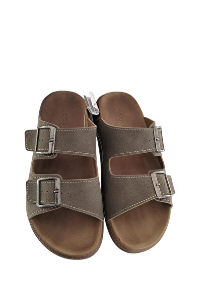 GEZER Md Textile Double Buckle New Season Stylish Men's Slipper Models