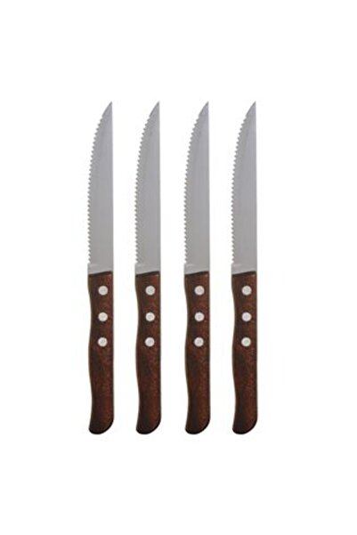 SHOPIENS Serrated Table Knives Stainless Steel 22.5 cm - 4 pcs