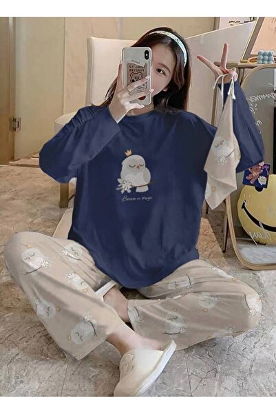 Silona Homewear Bahd owl7 veruje u magiju mornaričkog supermekog ženskog pidž...