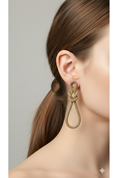 PETEK AKSESUAR Rope Knot Antique Earrings