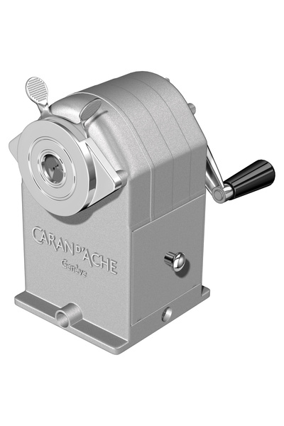 Caran d'Ache Сива метална точилка с манивела