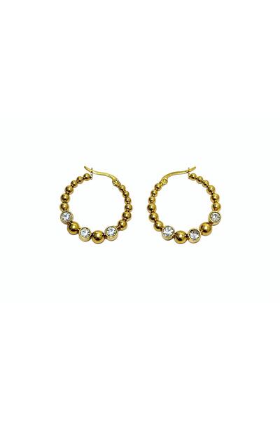 Archhazel Jewelery Sparkling Gold Hoop Earrings