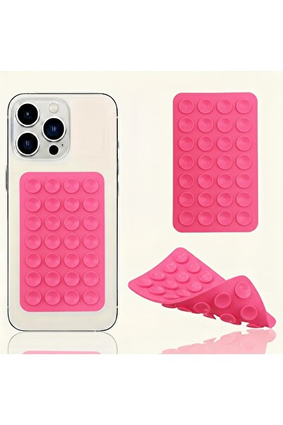 DARKOM Vantuzlu Çift Taraflı Silikon Yapışkan Telefon Tutucu-Kaymaz Vakumlu