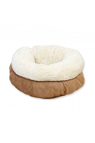 All For Paws Lambswool Donut Cat Bed Tan