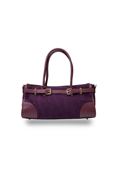 TORO NERO Geantă de geantă din piele naturală bordo Evelin