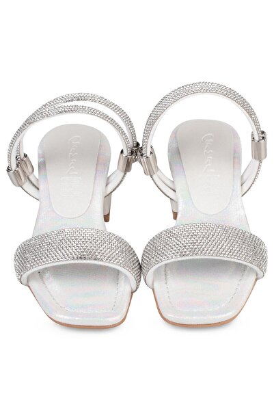 Civil Girls Pantofi de seară cu o singură curea și pietre 31- Gri 33