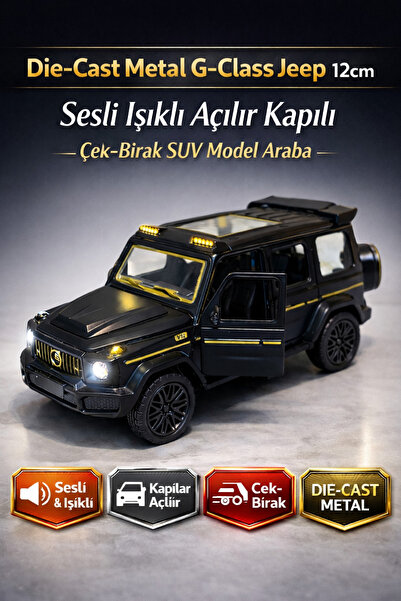 YILDIRIM OYUNCAK Die-Cast Metal Mercedes G-Class Jeep 12cm | Sesli Işıklı Açı...