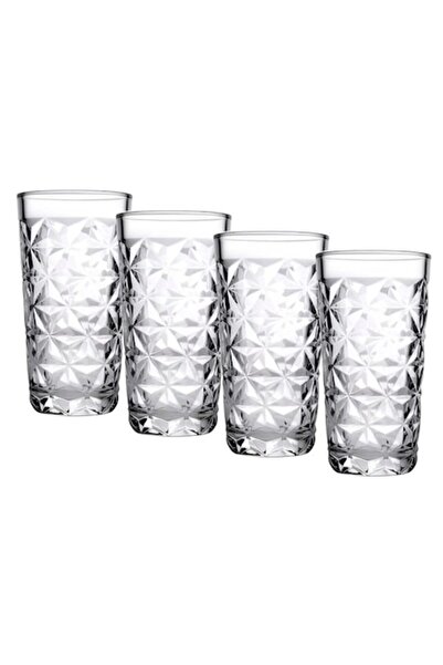Borcam By Pasabahce Set of 4 Tall Glasses 360ml, Pasabahce Estrella