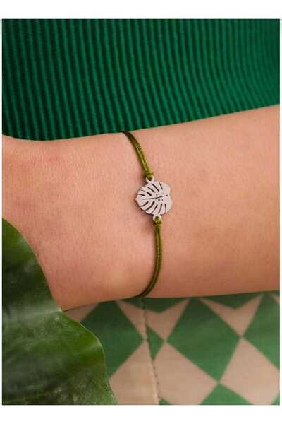 Dream Cut Collection Dream Cut Monstera Steel Bracelet Khaki