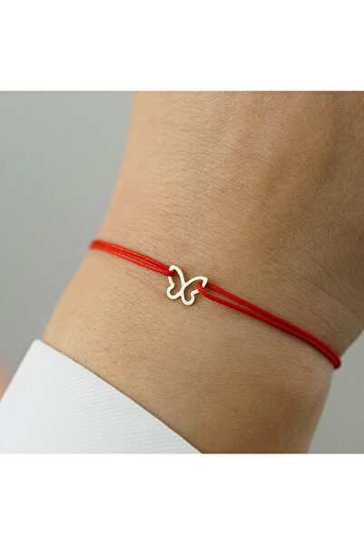 BLACK SWAN Bijoux Martisor bratara cu snur Fluturas din aur 14K