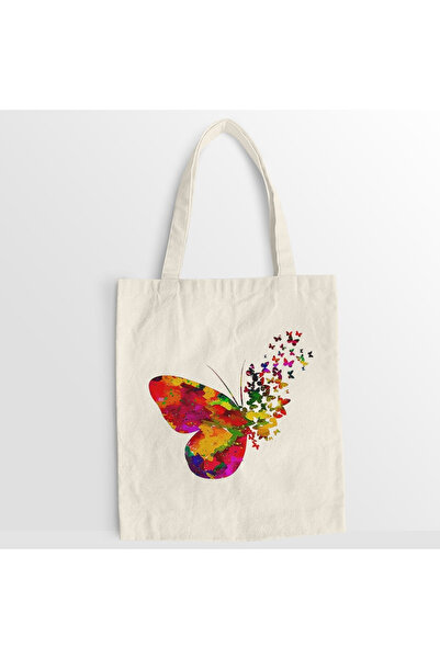 Kartier Abstract Butterfly canvas bag