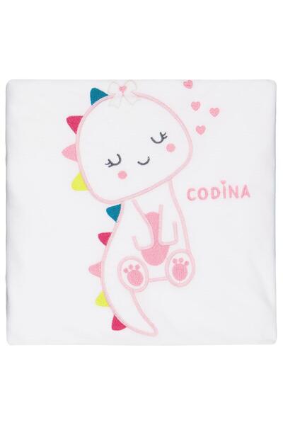 Albimini Giraffe Embroidery Blanket - Ecru