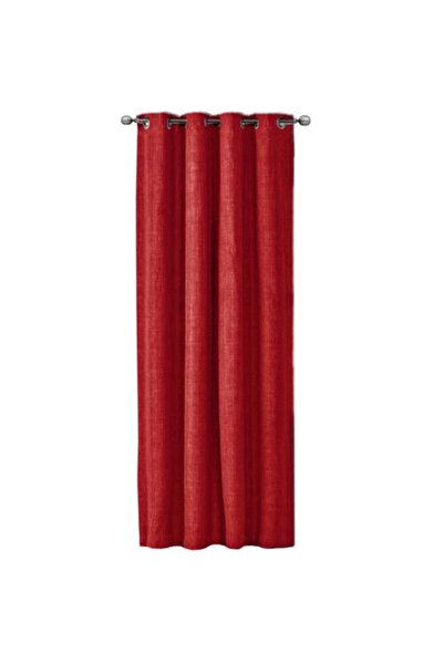JEMIDI Elfie Opaque Curtain with Rings, 140 x 245 cm, Red, Polyester, 55279.0...