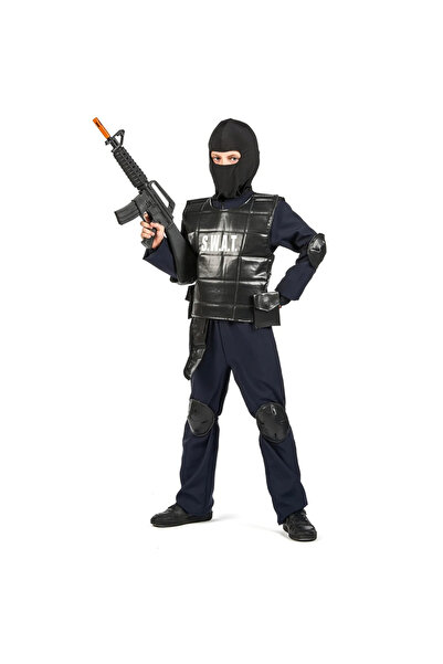KidMania ®   S.W.A.T. Costum de polițist pentru copii 5-7 ani 120 cm