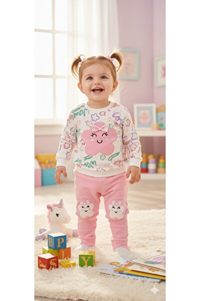 Lina Baby Bloom Kız Bebek Sevimli Kalp Detaylı 2’li Takım