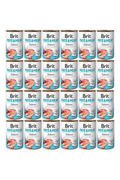 Brit Pateu și carne de somon - hrană umedă pentru câini - 24x400g