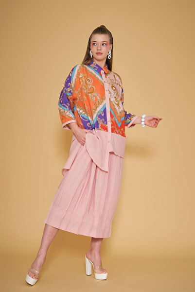 VERDA Printed Buttoned Long Dress
