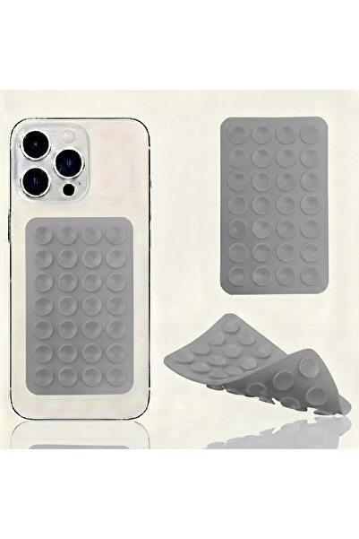 DARKOM Vantuzlu Çift Taraflı Silikon Yapışkan Telefon Tutucu-Kaymaz Vakumlu