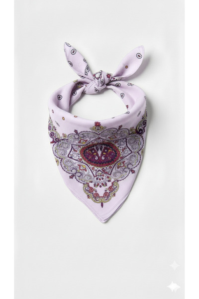 PETEK AKSESUAR باندانا بنمط عرقي 50*50 سم.