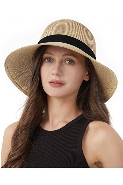 Other Straw Sun Hat - Foldable, UV Protection, Wide Brim - Large Sizes XL-XXL...