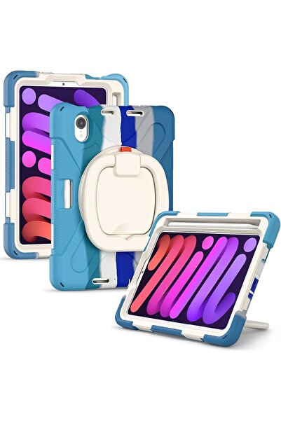 Other iPad Mini 6 8.3 inch Case - 360 Rotating Stand, Stylus Slot, 3 Layer Pr...