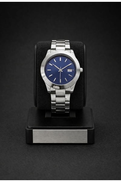 choopers SADE ŞIK MAVİ KADRAN GÜMÜŞ KORDON ERKEK KOL SAATİ