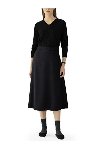 Other REORIA Midi Skirt - High Quality Cotton , Cloche Cut - Elegant, Black, ...