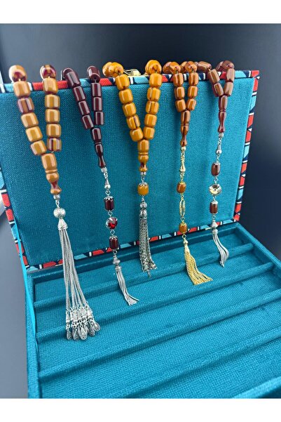 Jewel 5 Pieces of Wind Rose Amber Prayer Beads - with Special Box, Men's Gift