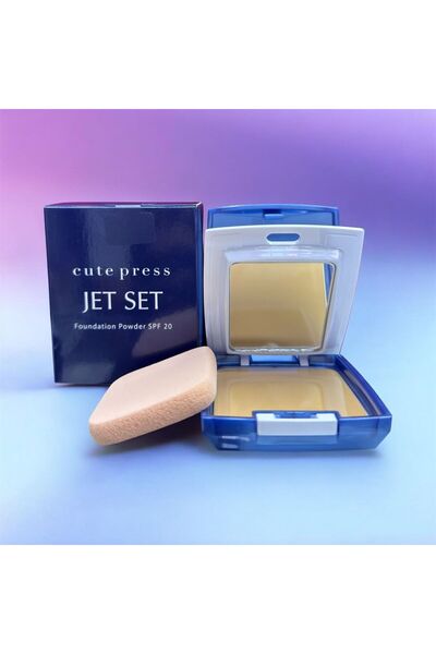 cute press Jet Set Foundation Powder SPF 20-02 – Lightweight, Matte Finish, L...