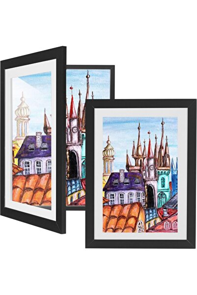 Other Ramă Foto A4, Lemn , Capacitate 150 Foi, Închidere Magnetică, Set 2 Buc...