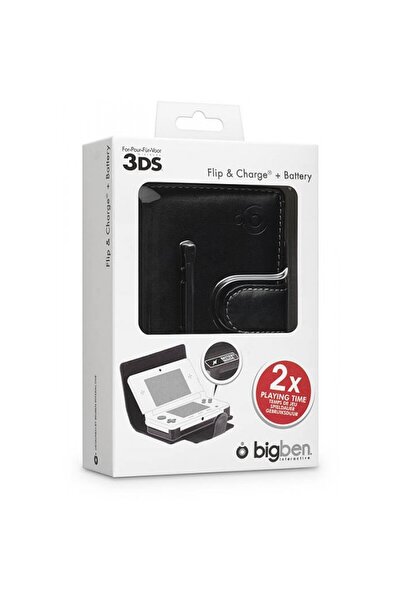 Bigben Black case set with 2000mAh external battery and stylus, for 3DS