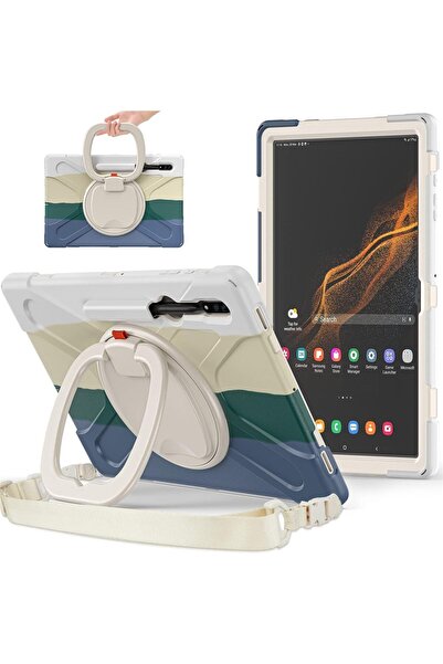 Other Husă Samsung Galaxy Tab S8/S7 - Protecție 3 straturi, Suport 360, Curea...